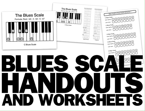 Blues Scale Worksheets