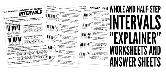 intervals worksheets and answer sheets to download