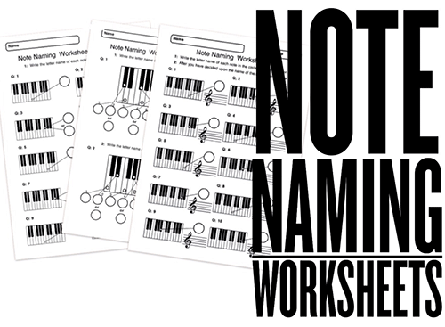music note naming worksheets